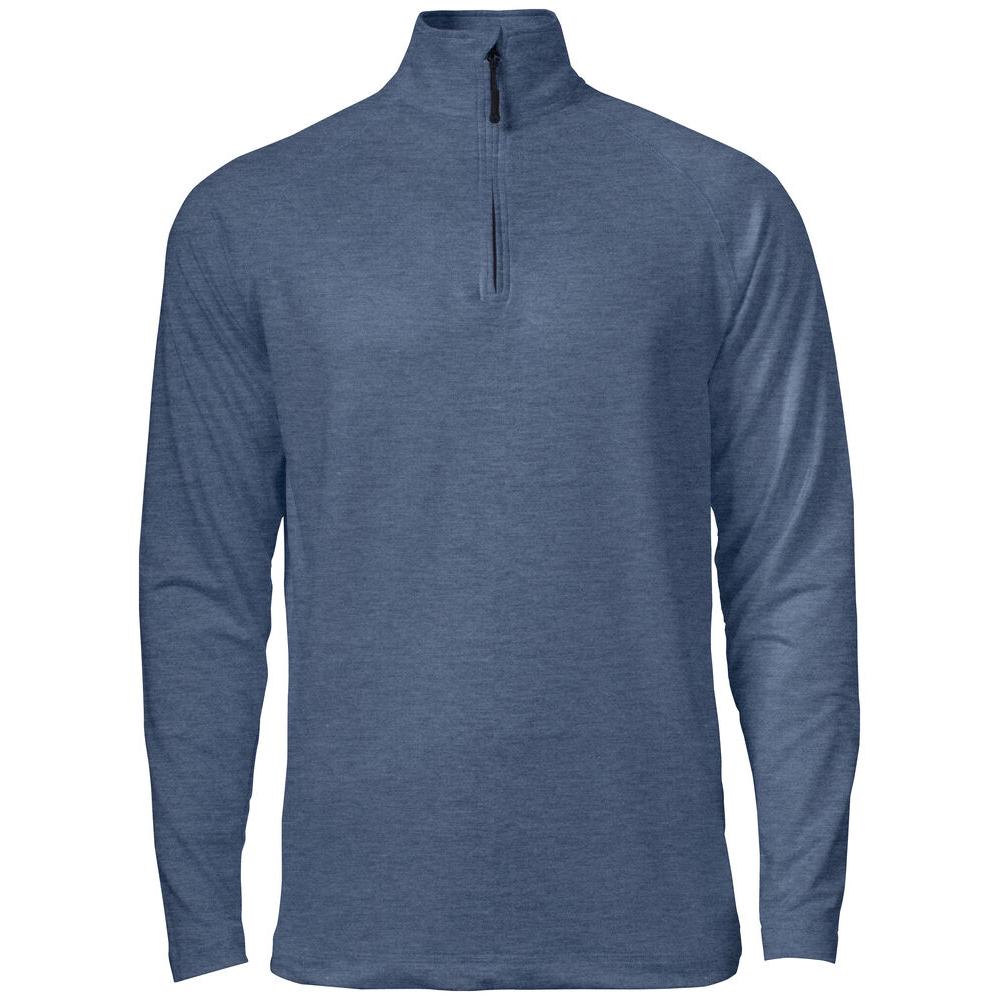 Coos Bay Half Zip Men - Slate Blue Melange - Image 1