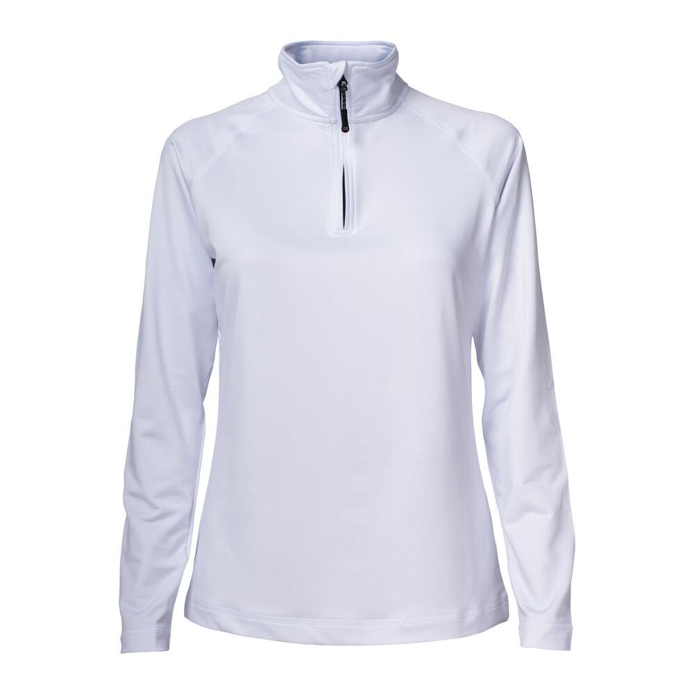 Coos Bay Half Zip Women - White - Image 1