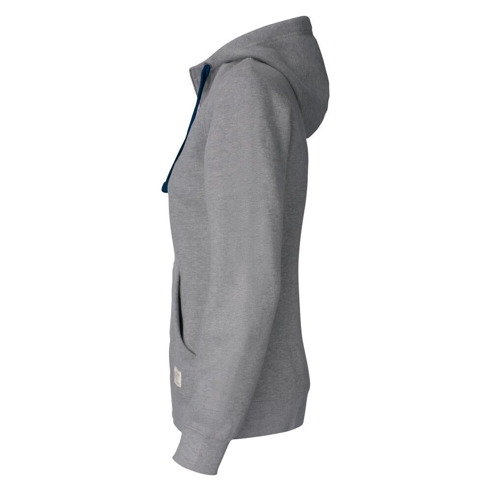 Twisp Hood Full Zip Women - Grey Melange - Image 3