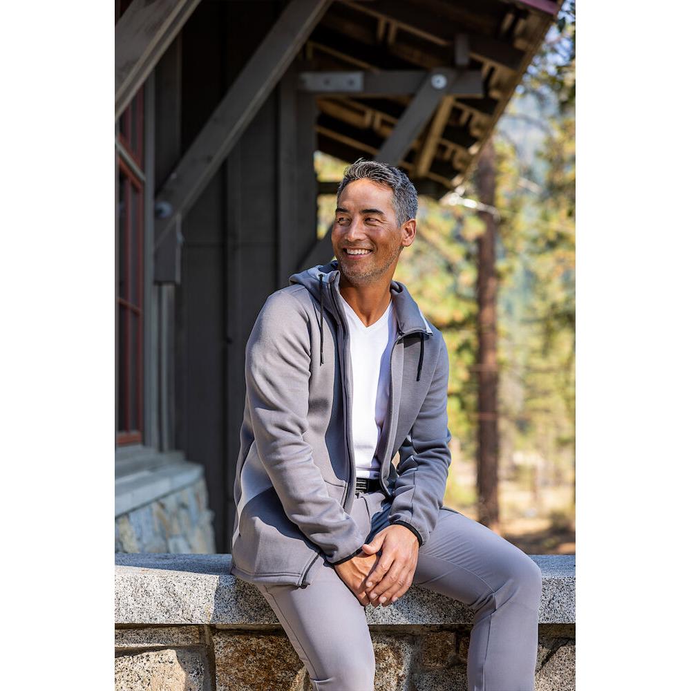 Pemberton Hood Full Zip Men - Khaki - Image 5