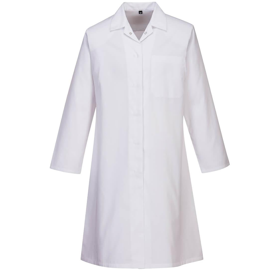Food Industry Women's 1 Pocket Coat - White