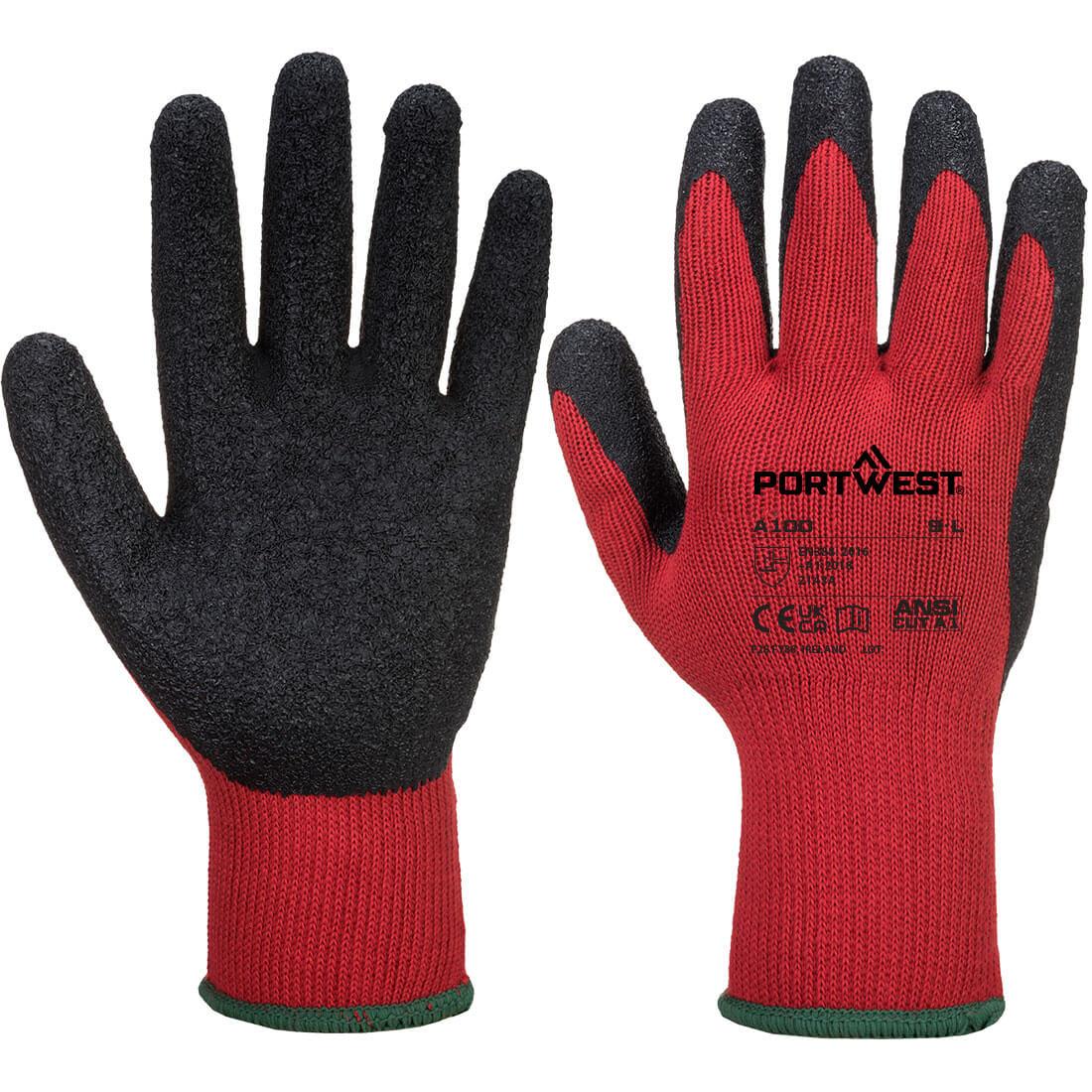 Grip 10 Latex Glove - Red/Black