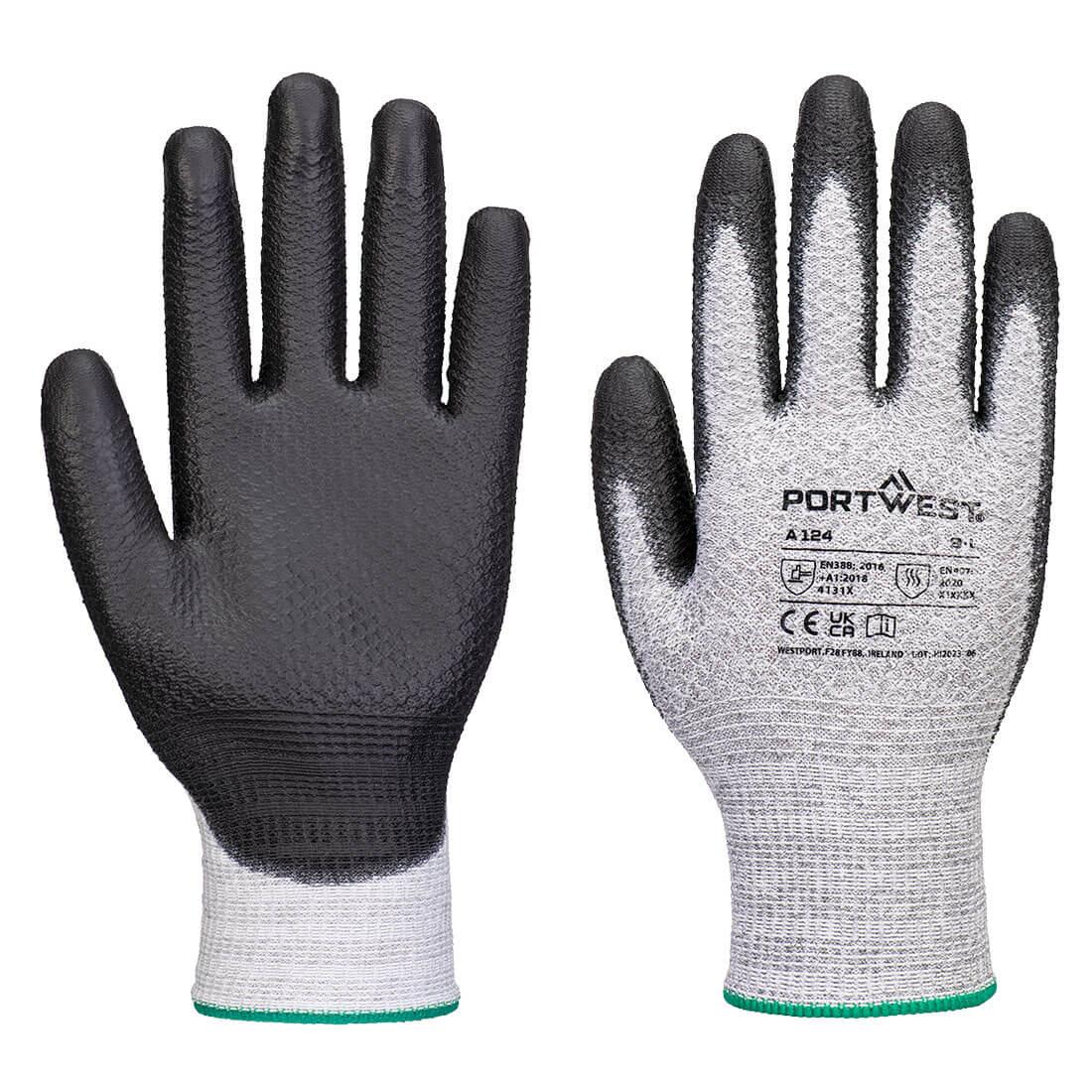 Grip 13 PU Diamond Knit Glove - Grey/Black