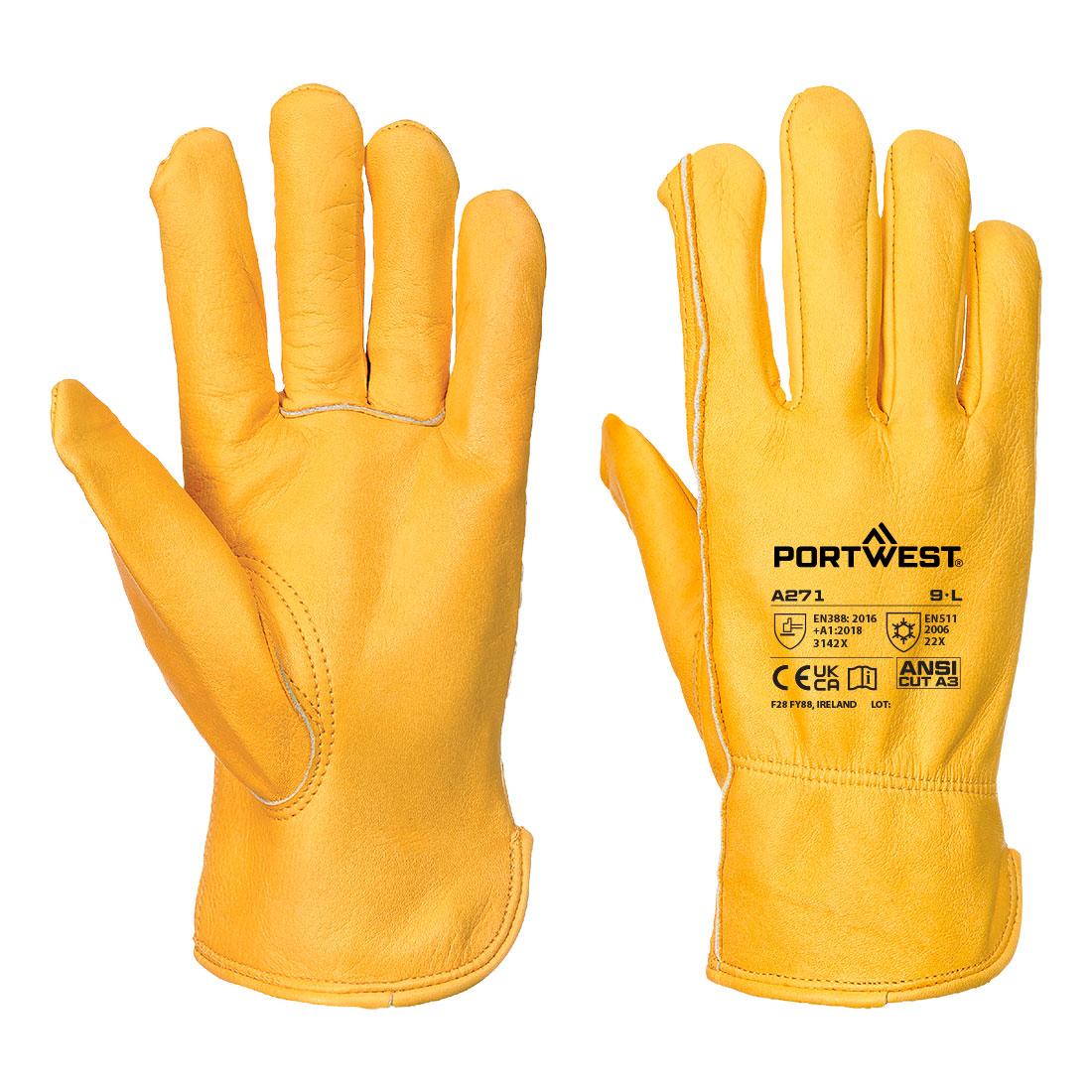 Cold 200 Cow Grain Driver Glove - Tan