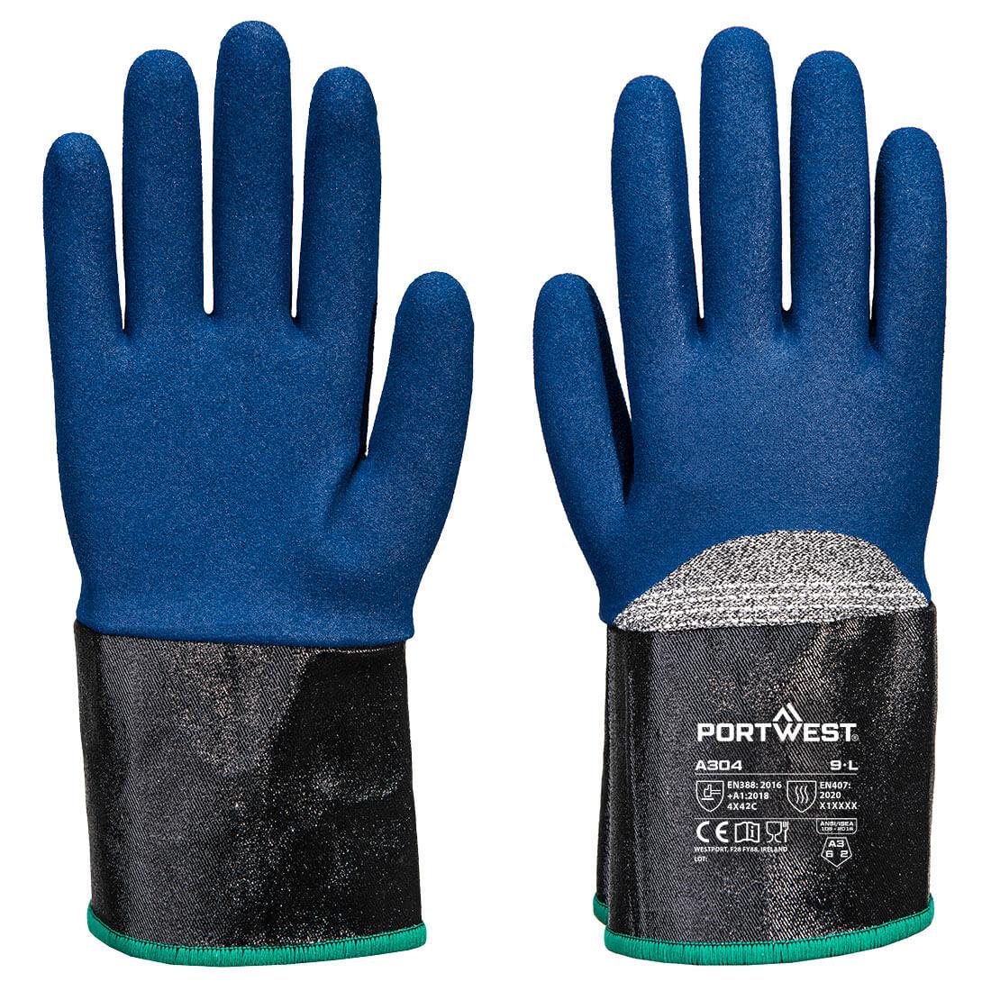 Grip C13 Nitrile Foam Extend Cuff Glove - Grey/Blue