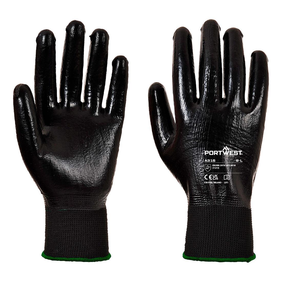 Grip 13 Full Coating Nitrile Glove - Black