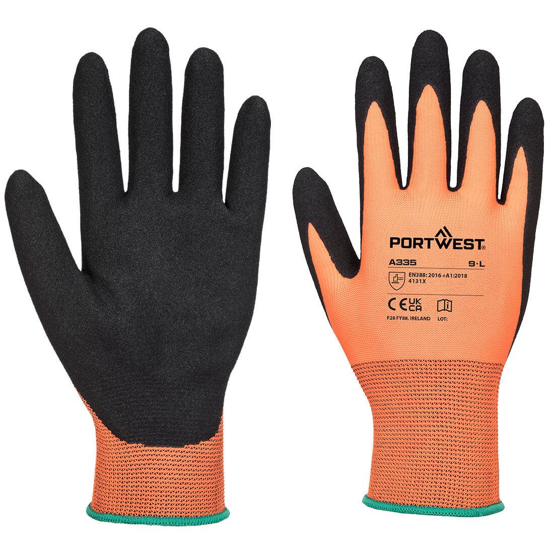 Grip 15 Nitrile Sandy Glove - Orange/Black
