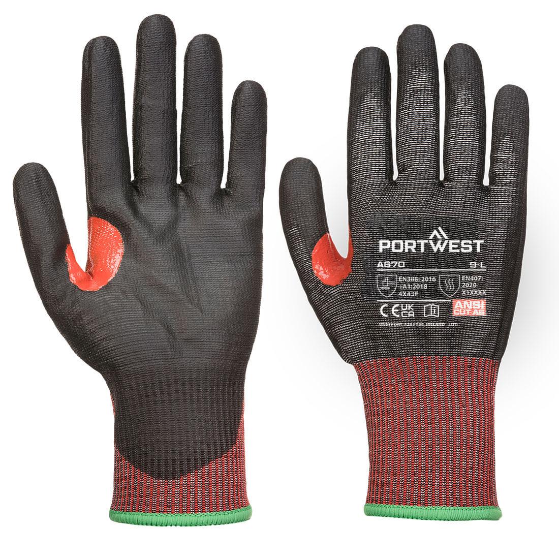 CS Cut F13 PU Glove - Black