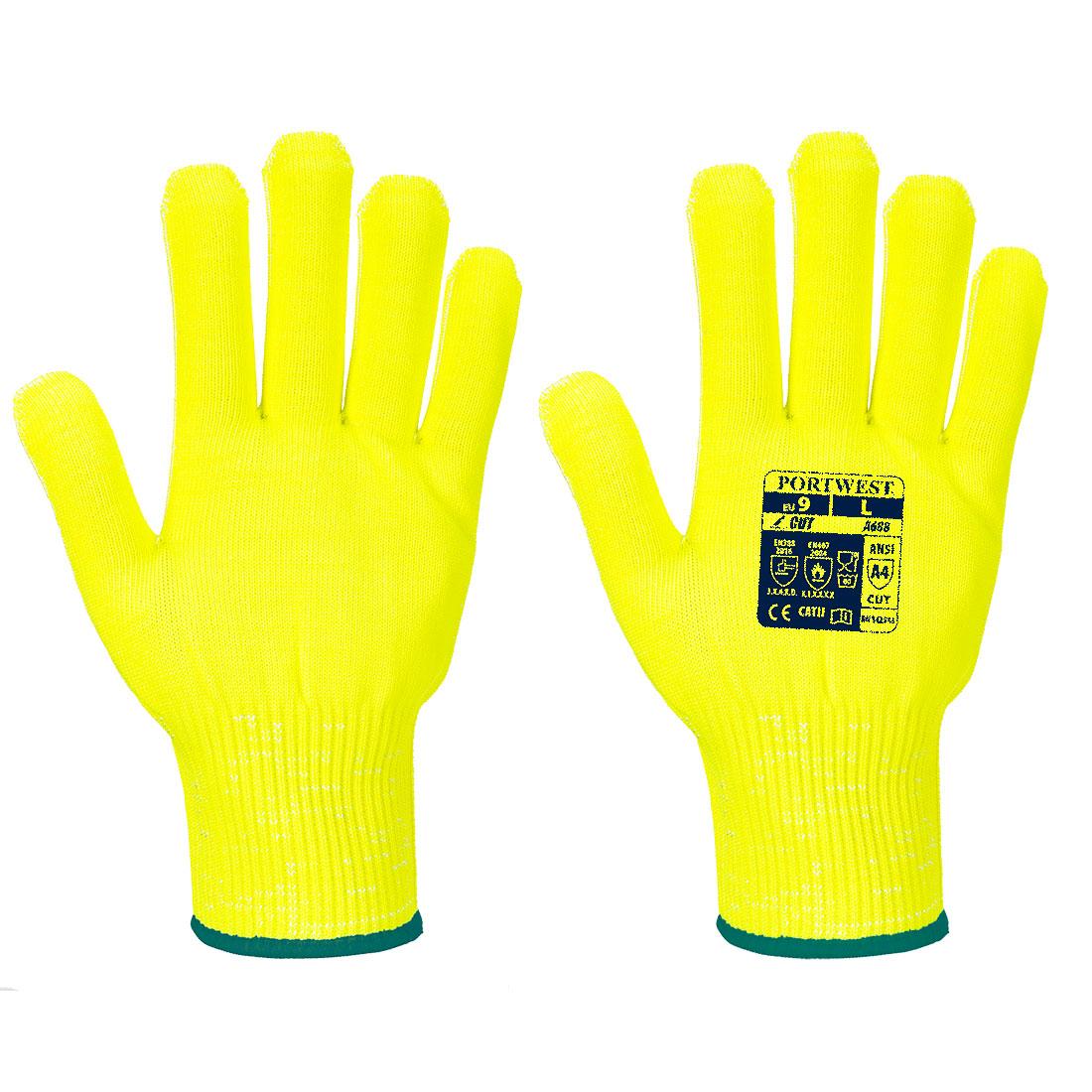 Cut D13 Viz-Tex Liner Glove - Yellow