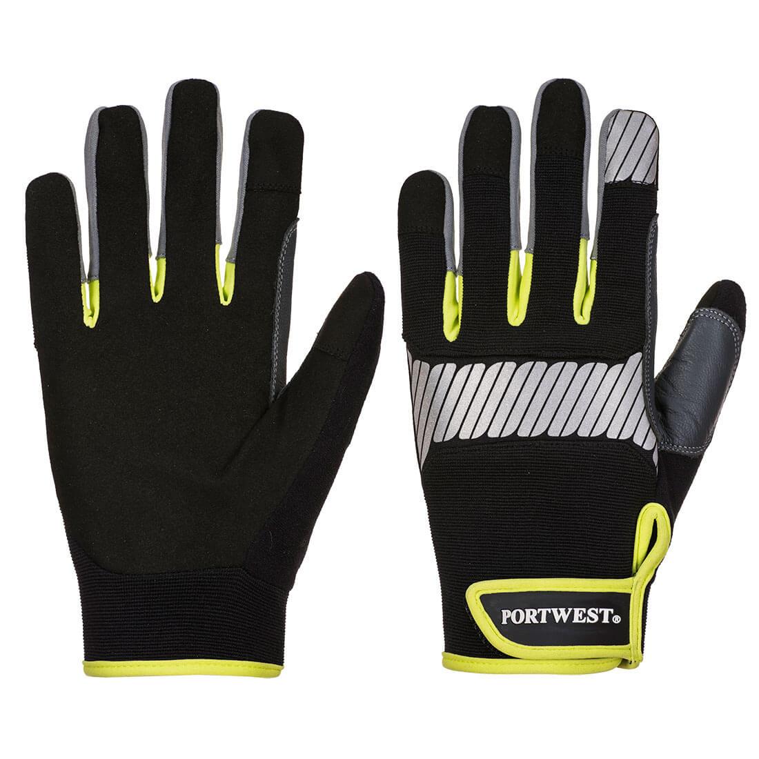 PW3 Mechanic 80 Reflective Utility Glove - Black/Yellow