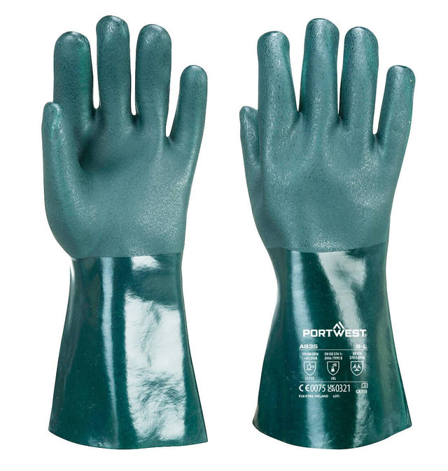 Double Dipped PVC Gauntlet 35cm - Green