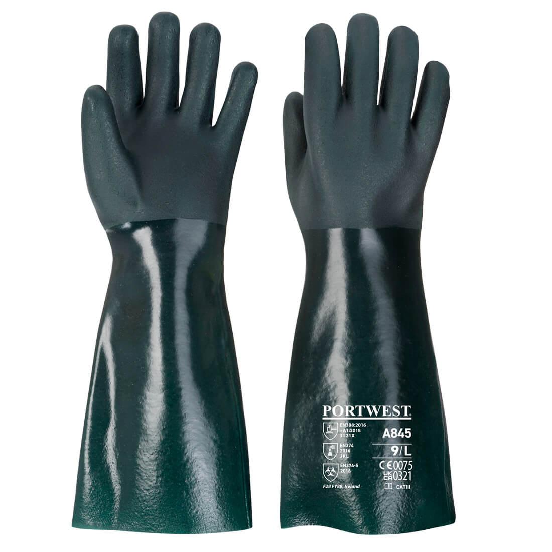 Chem 450 PVC Double Dipped Gauntlet - Green