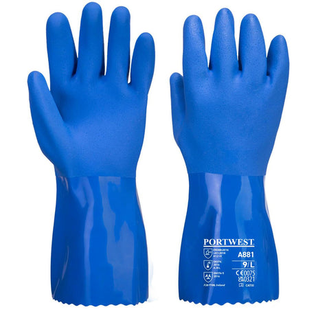 Marine Ultra PVC Chem Gauntlet - Blue