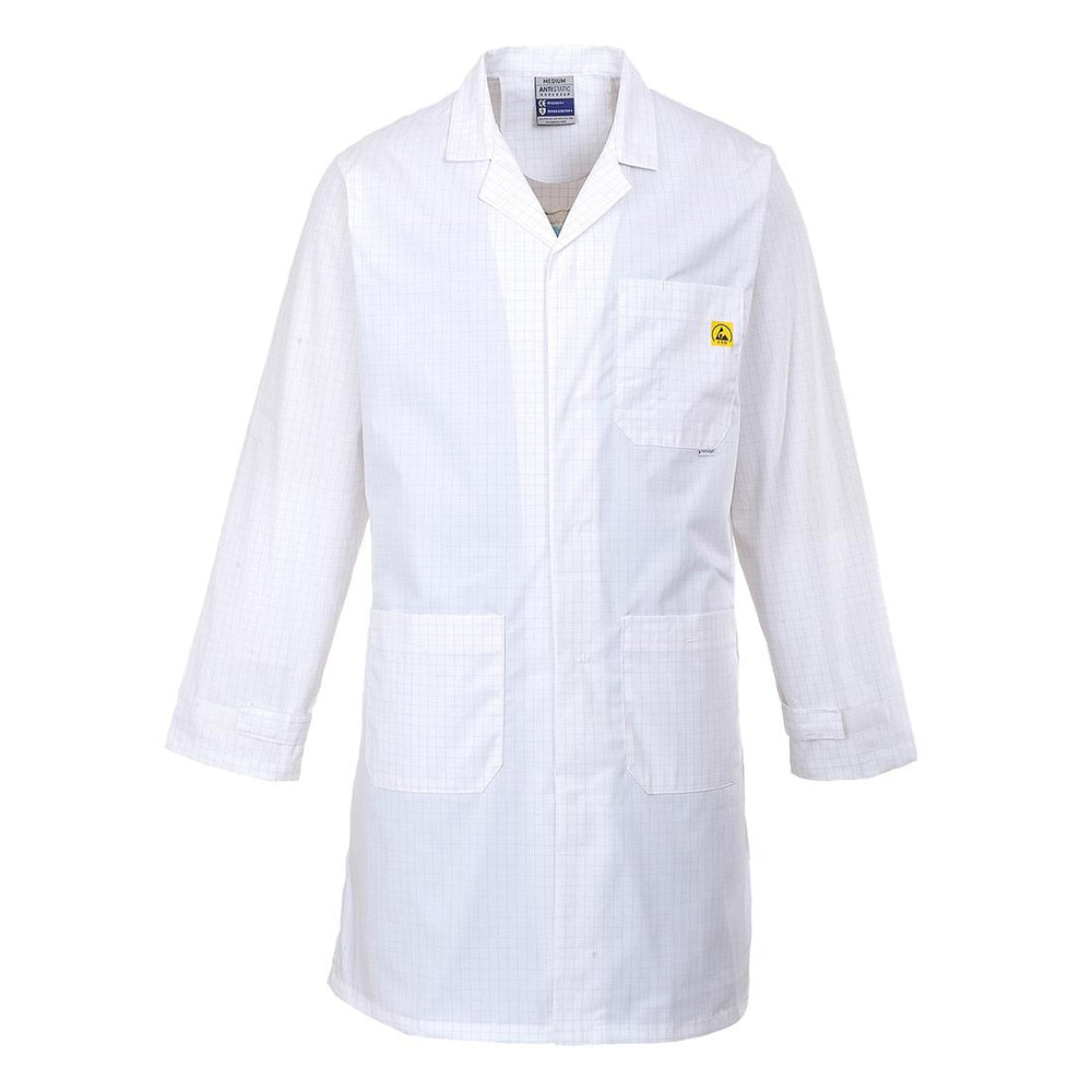 Anti-Static ESD Coat - White