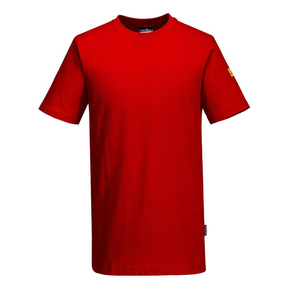 Anti-Static ESD T-Shirt S/S - Deep Red
