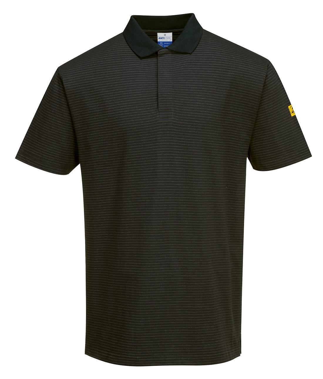 Anti-Static ESD Polo Shirt S/S - Black