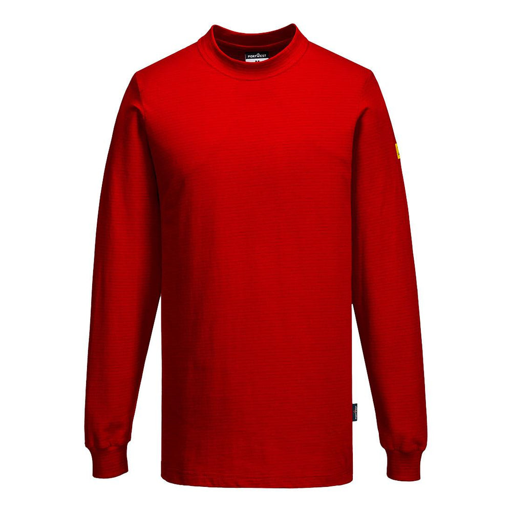 Anti-Static ESD T-Shirt L/S - Deep Red