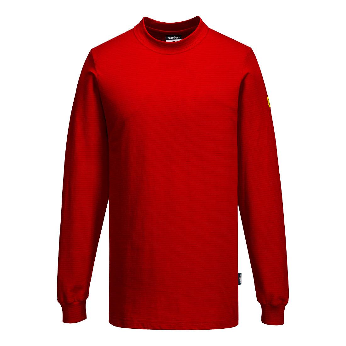 Anti-Static ESD T-Shirt L/S - Deep Red