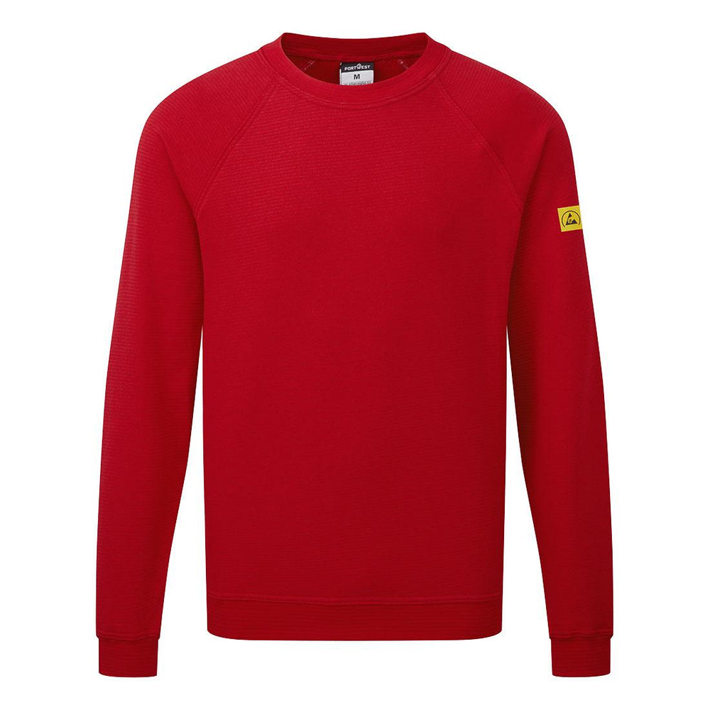 Anti-Static ESD Sweatshirt - Deep Red
