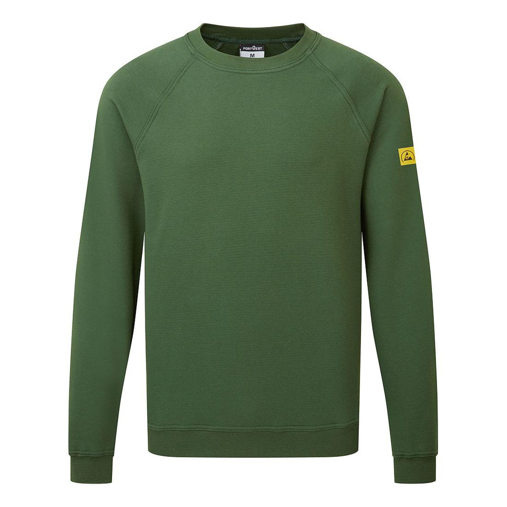 Anti-Static ESD Sweatshirt - Forest Green