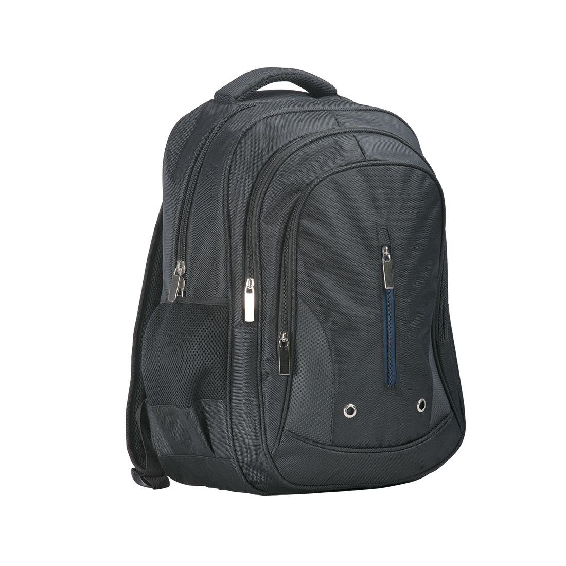 Triple Pocket Backpack - Black