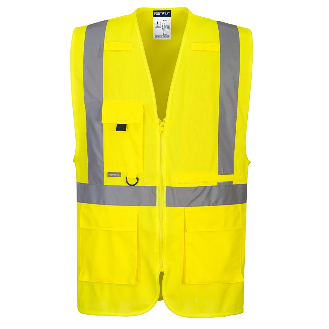 Hi-Vis Tablet Pocket Executive Vest - Yellow