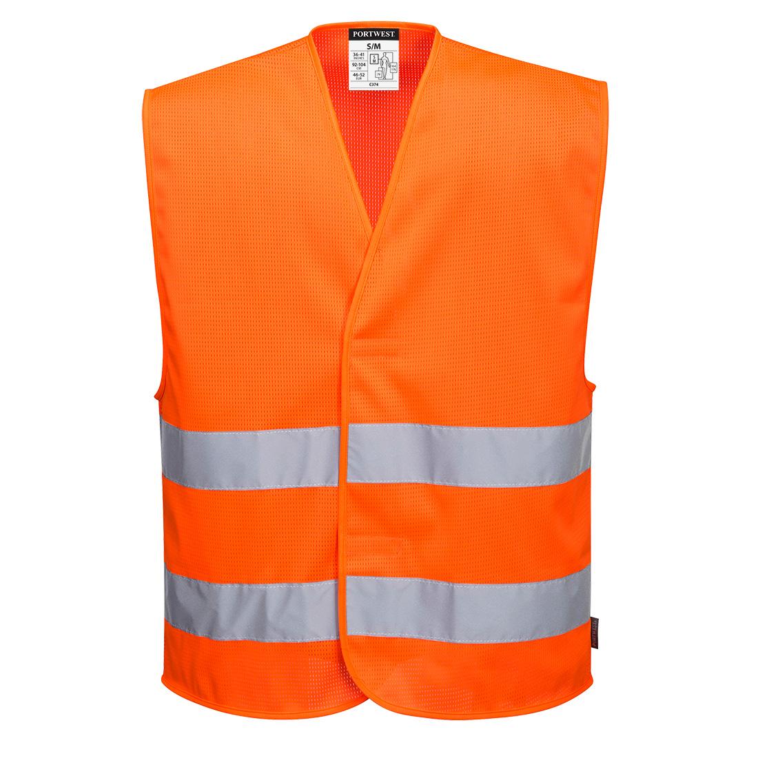 Hi-Vis Mesh Two Band Vest - Orange