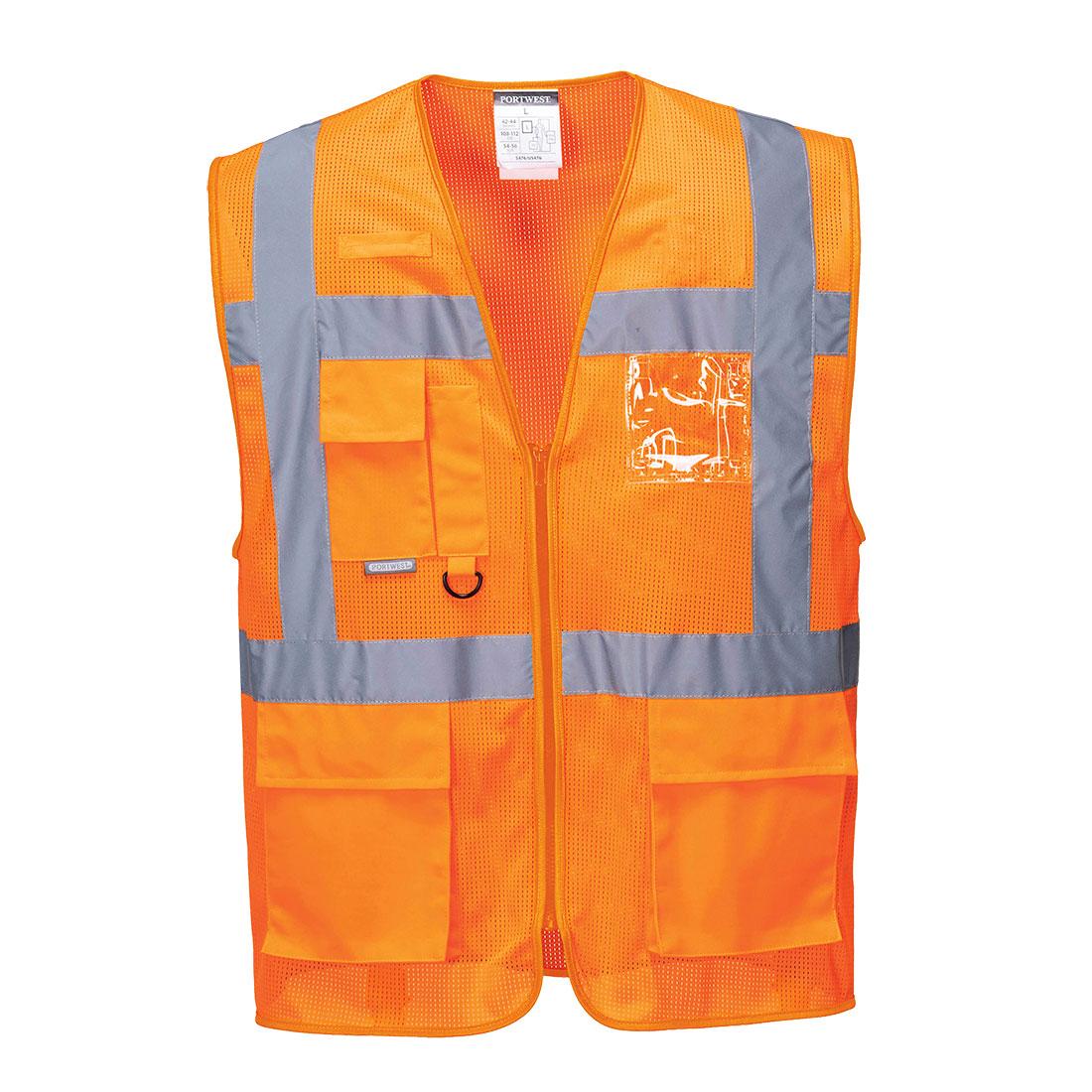 Athens Hi-Vis Mesh Executive Vest - Orange
