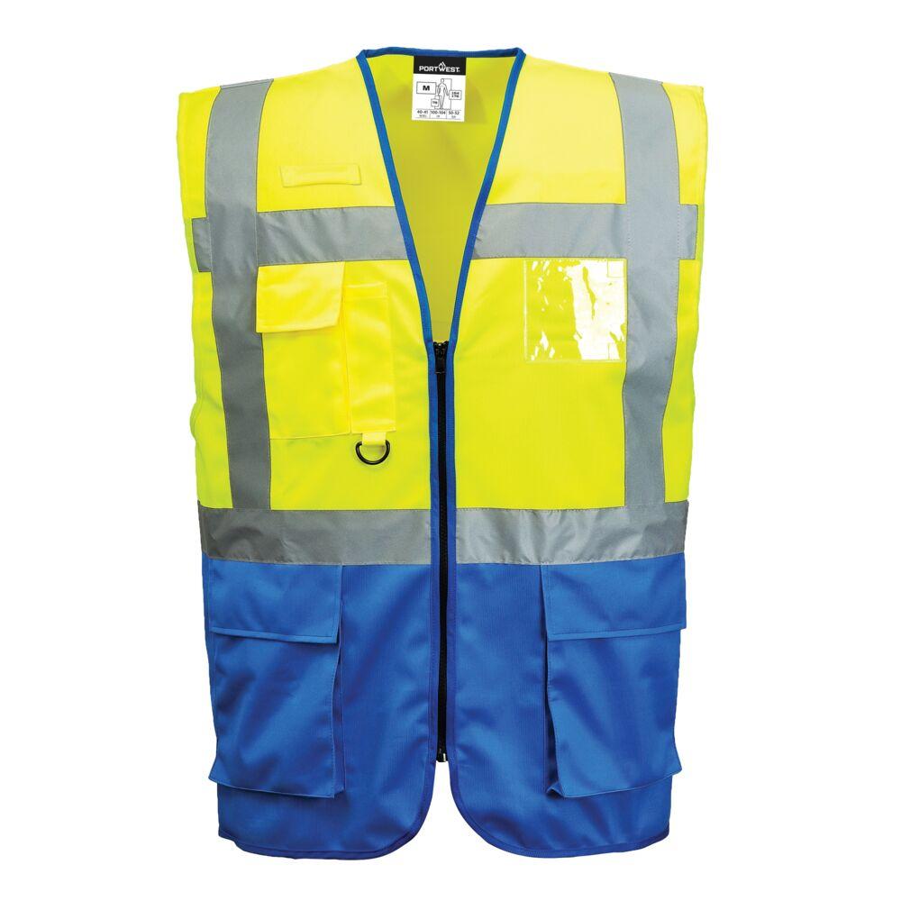 Warsaw Hi-Vis Contrast Executive Vest - Yellow/Purple