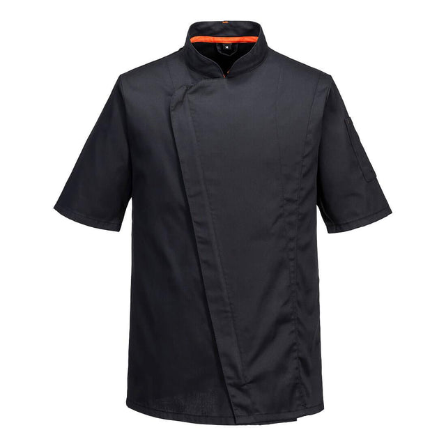 Chef's MeshAir Pro Asymmetrical Jacket S/S - Black
