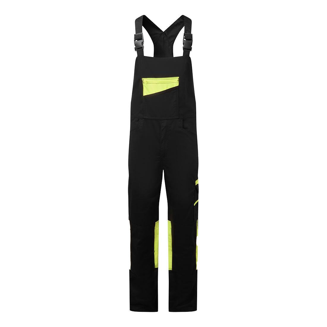WX2 Eco Stretch Bib and Brace - Black/Yellow