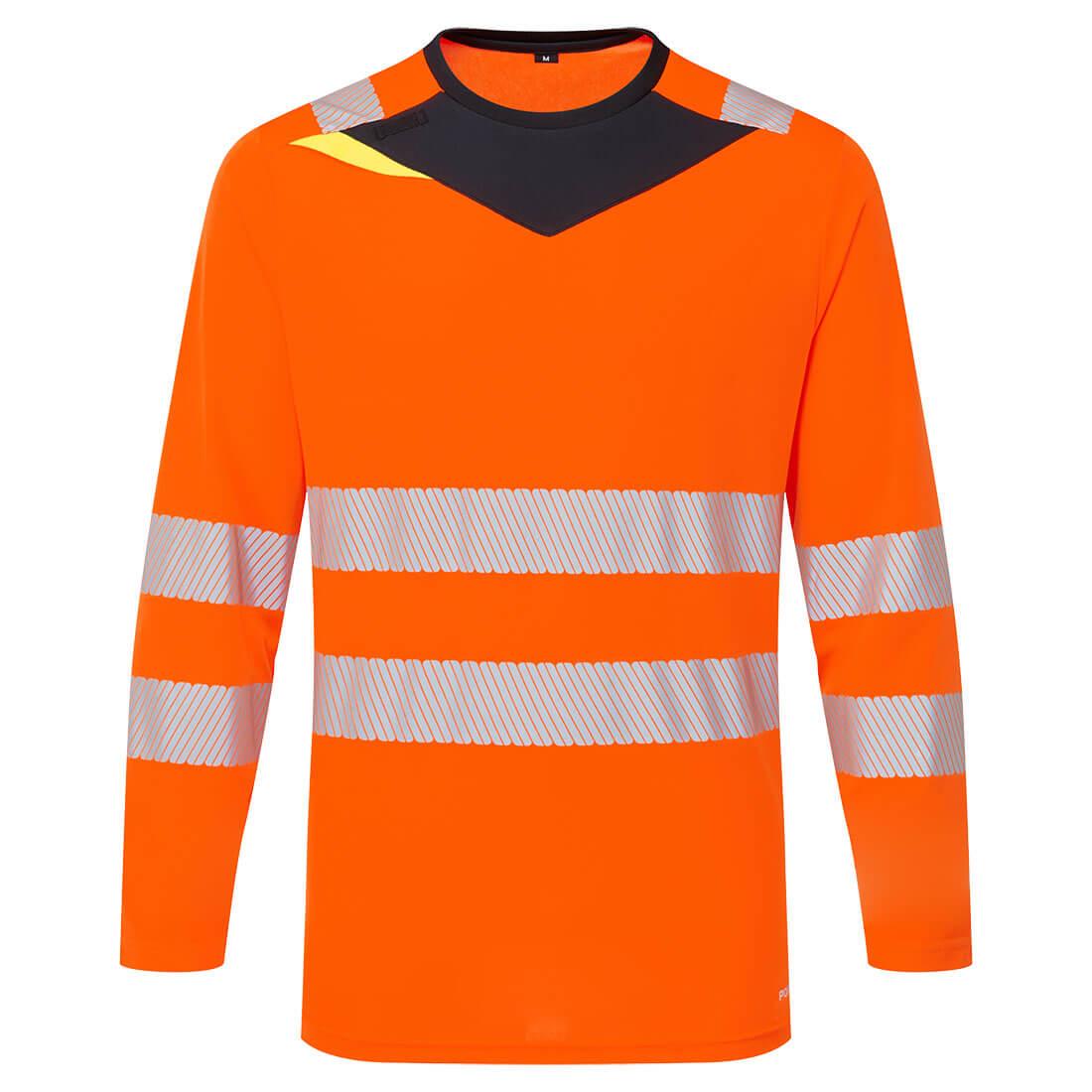 DX4 Hi-Vis T-Shirt L/S - Orange/Black