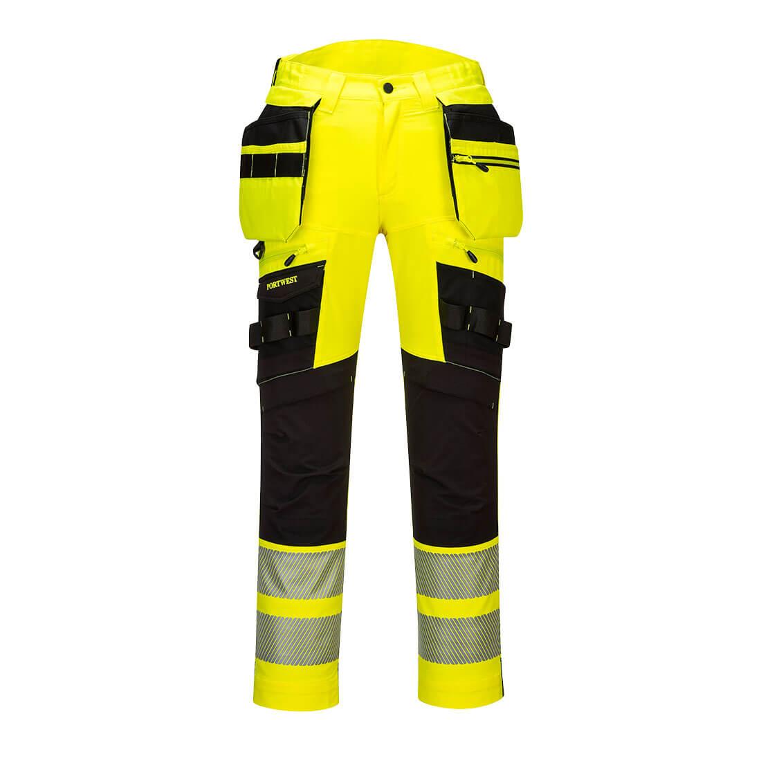 DX4 Hi-Vis Detachable Holster Pocket Trousers - Yellow/Black