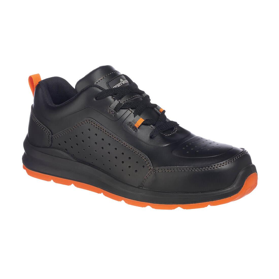 Composite Action Leather Trainer S1P SRC - Black/Orange