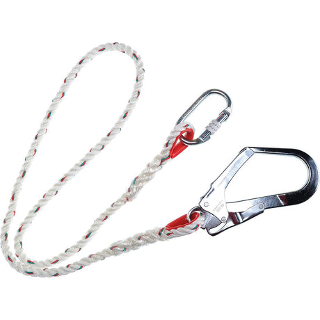 Single 1.5m Restraint Lanyard - White