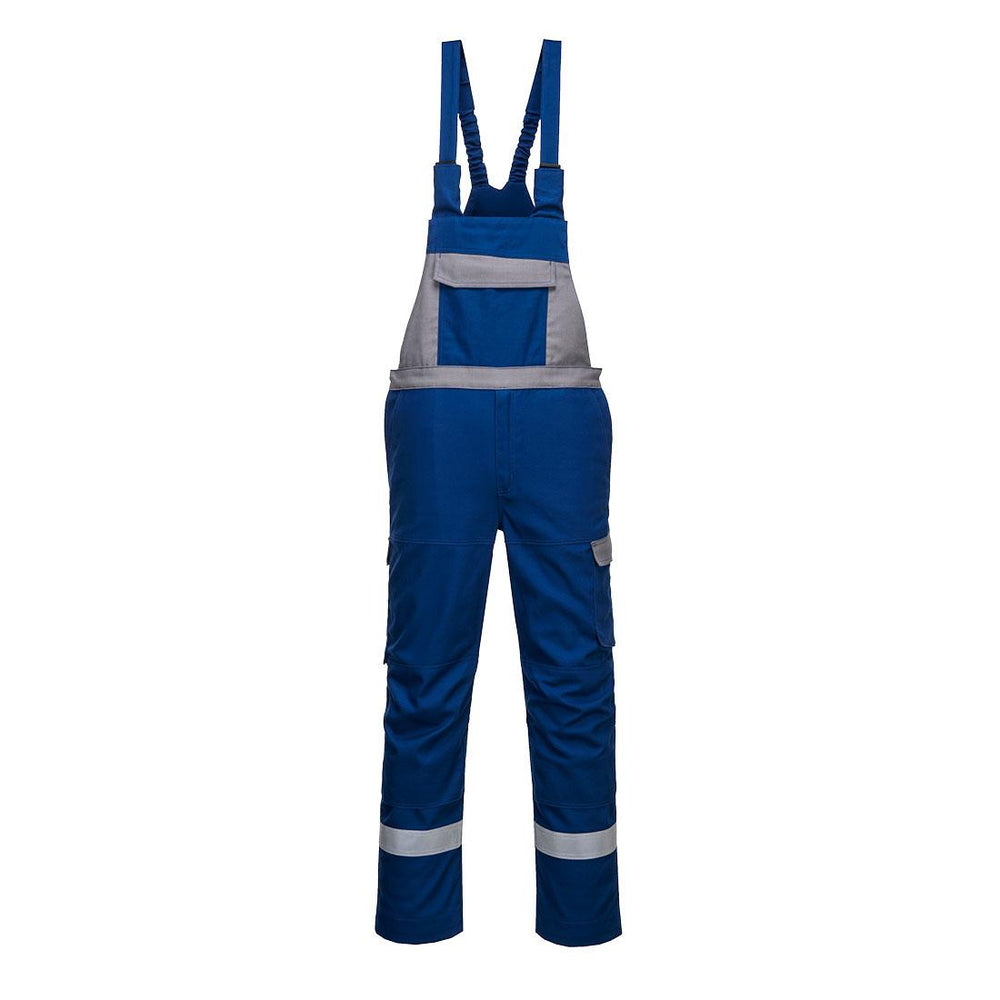 Bizflame Industry Two Tone Bib and Brace - Royal Blue