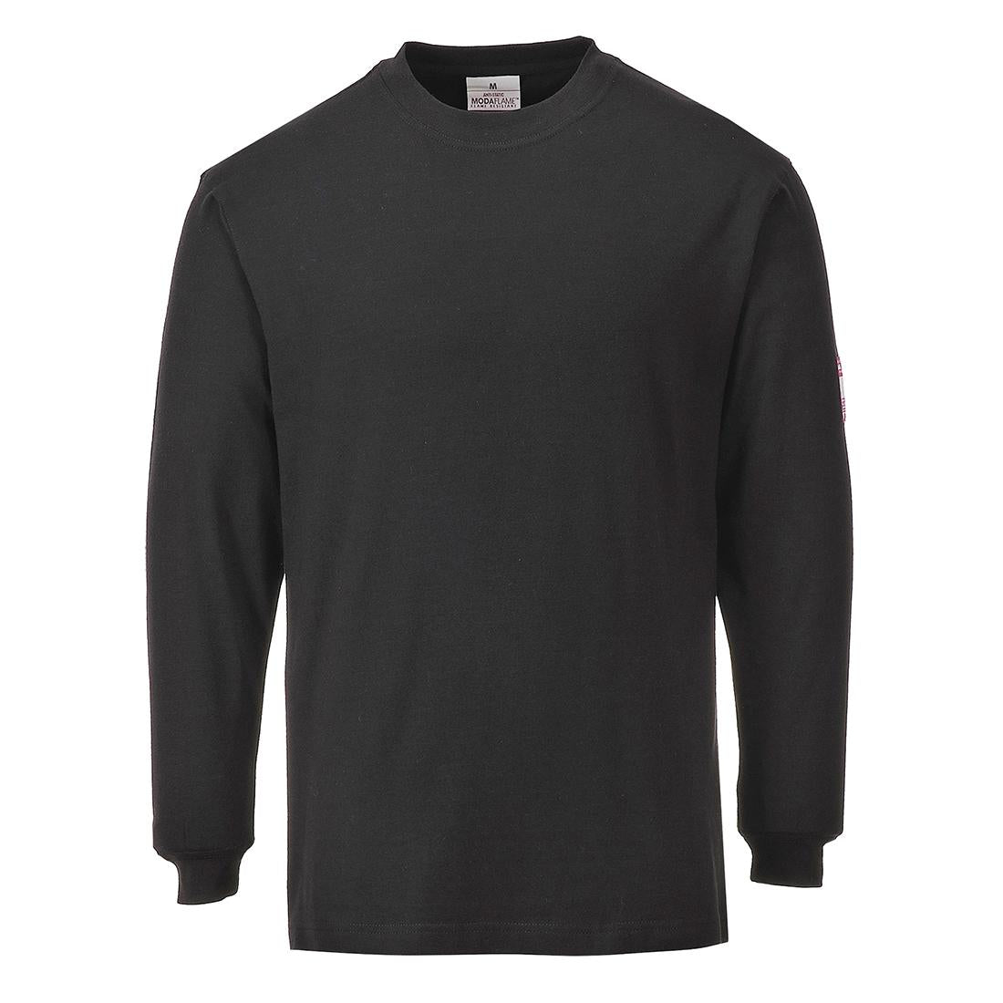 Modaflame Knit Anti-Static FR Long Sleeve T-Shirt - Black