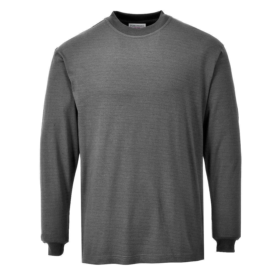 Modaflame Knit Anti-Static FR Long Sleeve T-Shirt - Grey