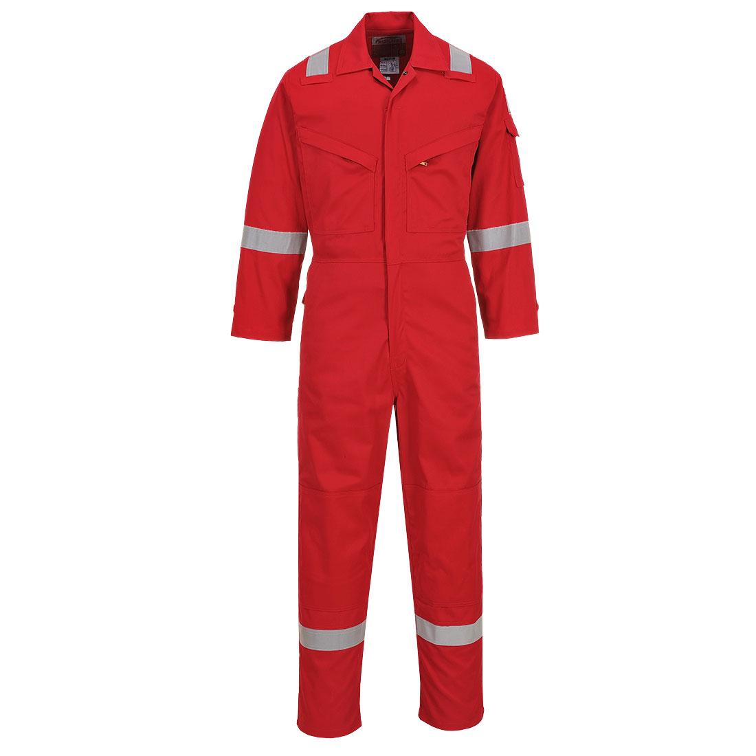 Bizflame Work Light Weight Anti-Static FR Coverall 280g - Red