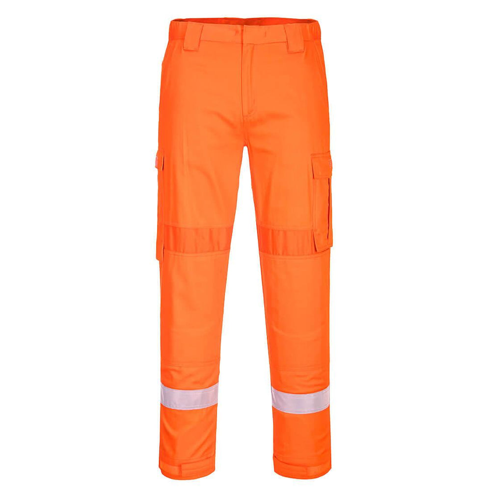 Bizflame Work Lightweight Stretch Panelled Trousers - Orange