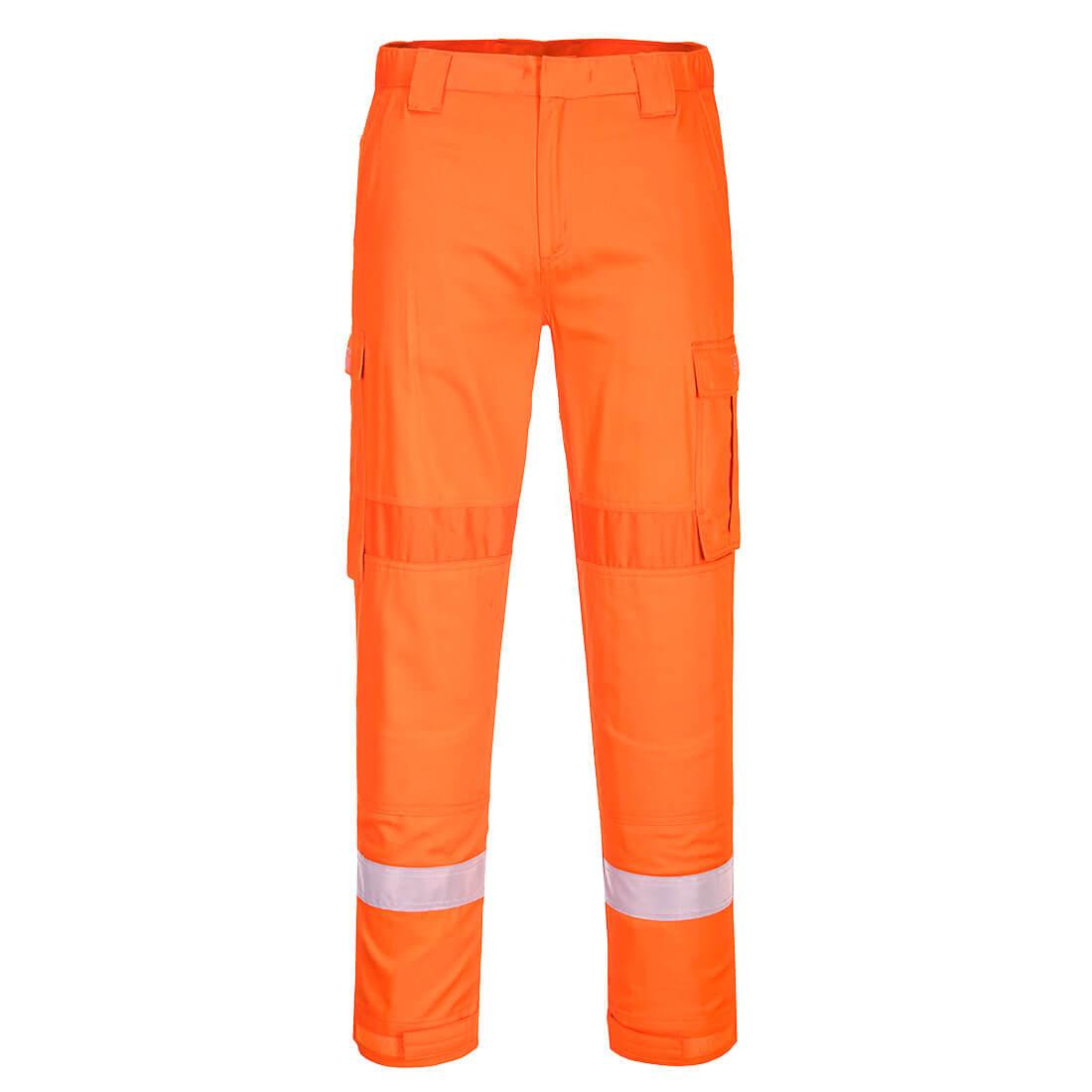 Bizflame Work Lightweight Stretch Panelled Trousers - Orange