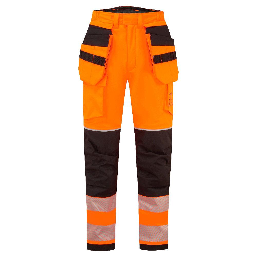 PW3 Modaflame Rain+ Hi-Vis FR Winter Holster Trousers - Orange/Black