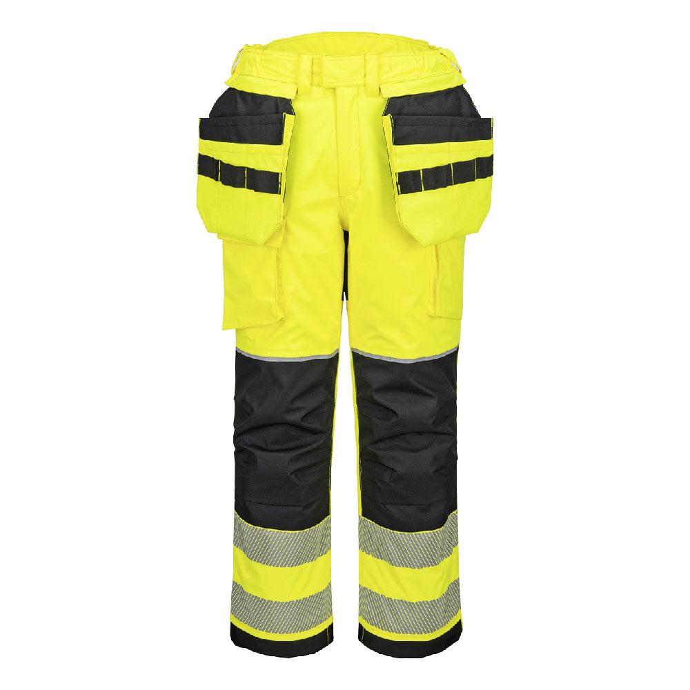 PW3 FR Modaflame Rain+ Hi-Vis Winter Holster Trousers - Yellow/Black