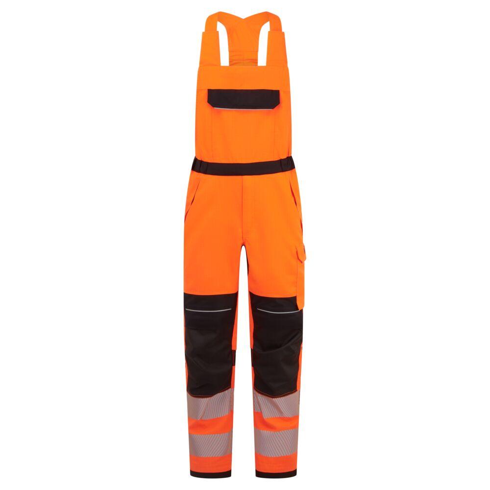 PW3 Modaflame Work HVO Multi-Norm FR Bib and Brace - Orange/Black