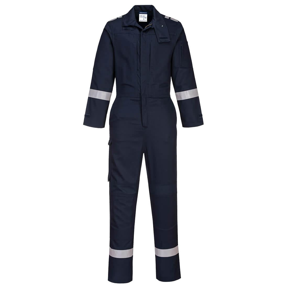 Bizflame Work Stretch Panelled FR Coverall - Navy