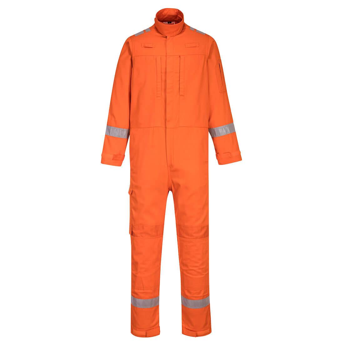 Bizflame Work Lightweight Stretch Panelled FR Coverall - Orange