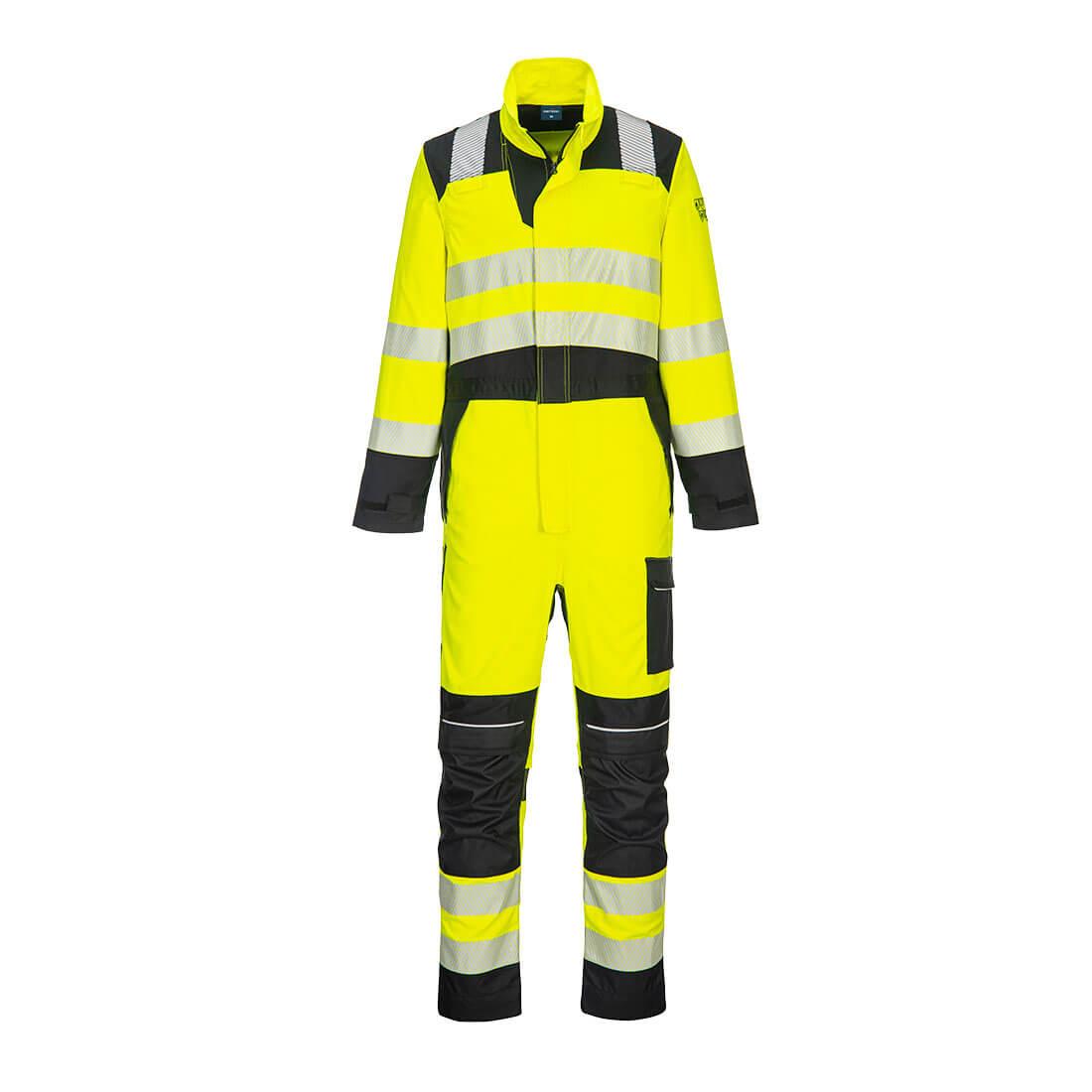PW3 FR Modaflame Work Hi-Vis Coverall - Yellow/Black