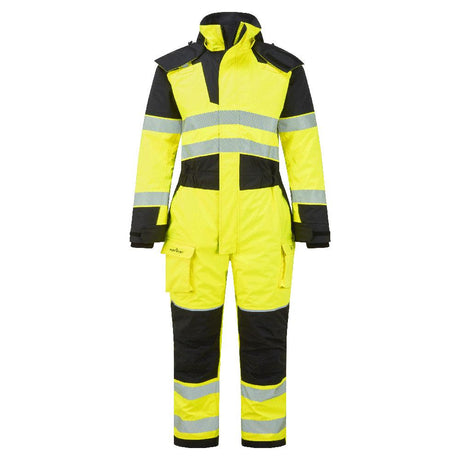 PW3 FR Modaflame Rain+ Hi-Vis Winter Coverall - Yellow/Black