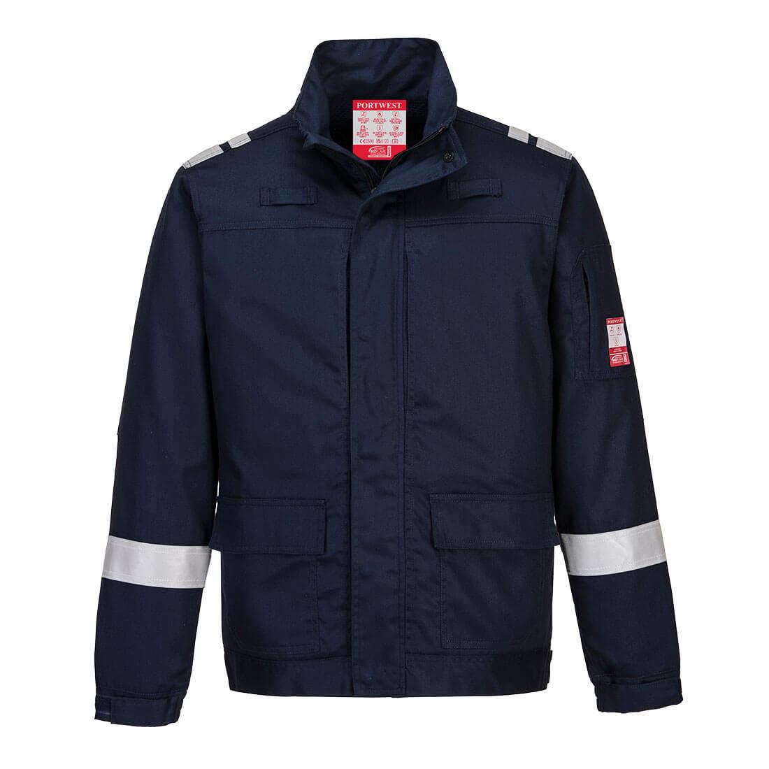 Bizflame Work Lightweight Stretch Panelled FR Jacket - Navy