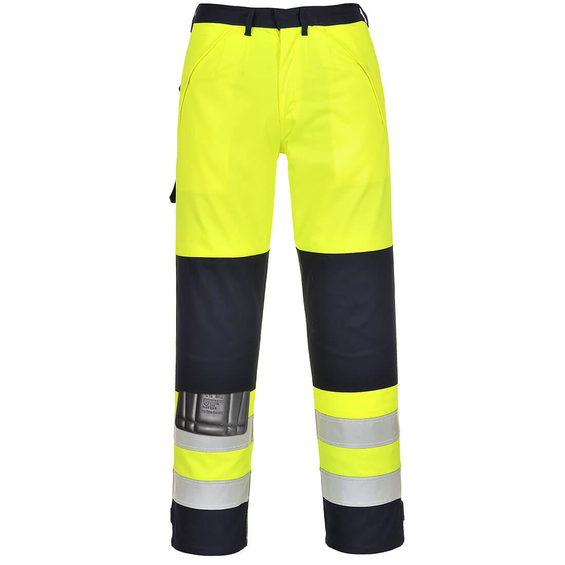 Bizflame Work Hi-Vis Multi-Norm FR Trousers - Yellow/Navy